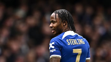 Raheem Sterling, jugador del Chelsea, durante el partido de FA Cup ante el Leicester City.